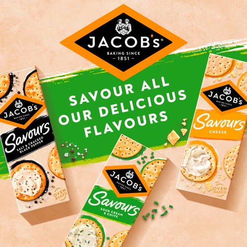 Jacob's Savours Thins Sour Cream & Chive Crackers thumbnail 3