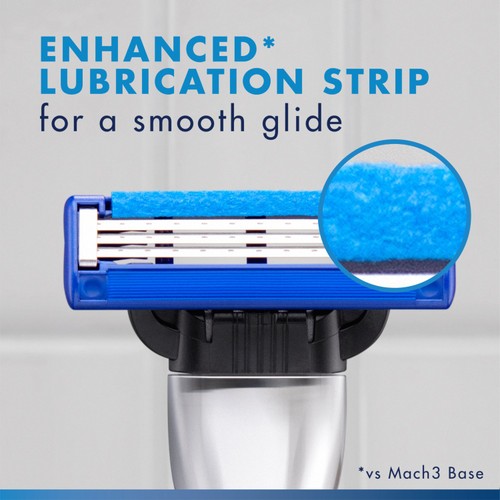 Gillette Mach 3 Turbo Razors For Men 4 Refill Razor Blades thumbnail 2