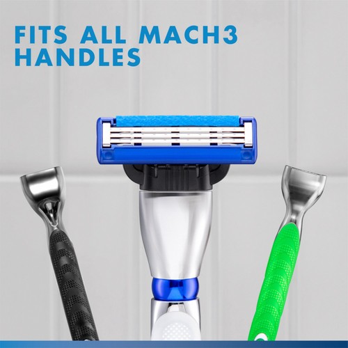 Gillette Mach 3 Turbo Razors For Men 4 Refill Razor Blades thumbnail 3
