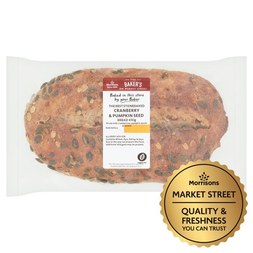 Morrisons The Best Cranberry & Pumpkin Seed Bread thumbnail 2