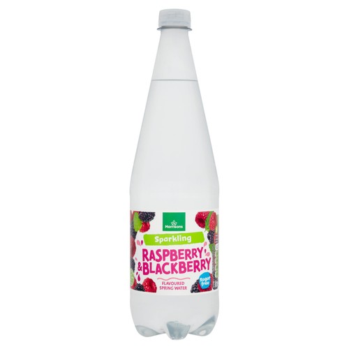 Morrisons No Added Sugar Sparkling Raspberry & Blackberry Spring Water 1L
