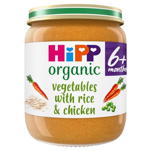 HiPP Organic Vegetables with Rice & Chicken Baby Food Jar 6+months