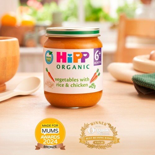 HiPP Organic Vegetables with Rice And Chicken Baby Food Jar 6+ Months 125g thumbnail 2