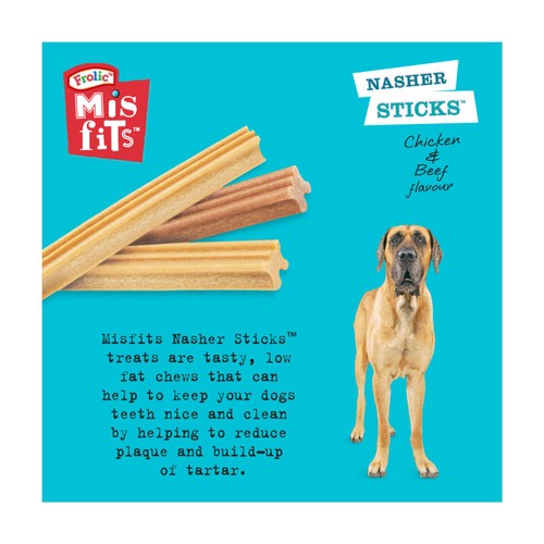 Misfits Nasher Sticks Adult Large Dog Treats with Chicken and Beef  thumbnail 3