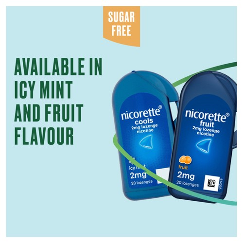 Nicorette Cools 4mg Lozenge- Icy Mint (Stop Smoking Aid) thumbnail 2