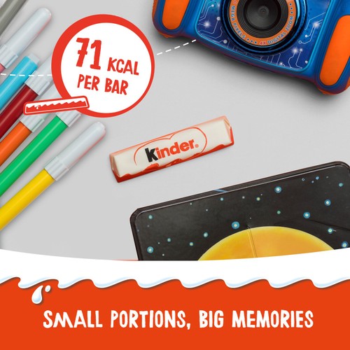 Kinder Milk Chocolate Snack Bars 4 Pack thumbnail 3