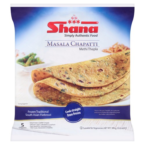 Shana 5 Pack Masala Chapatti 300g