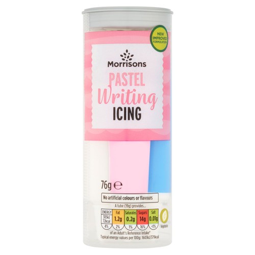 Morrisons Pastel Writing Icing Pack