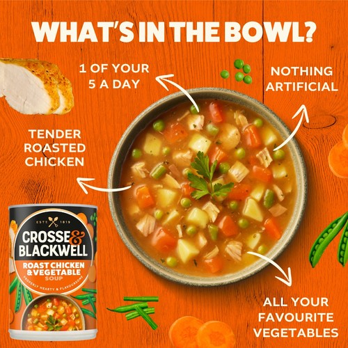 Crosse and Blackwell Best of British Roast Chicken and Vegetable Soup thumbnail 3