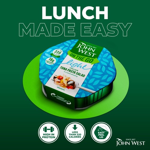  John West On The Go Italian Tuna Pasta Salad (220g) thumbnail 2