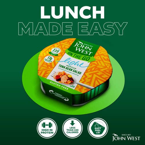   John West On The Go Mexican Tuna Bean Salad Gluten Free (220g) thumbnail 2