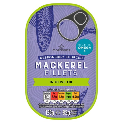 Morrisons Mackerel Fillets In Olive Oil (125g)