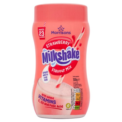 Morrisons Strawberry Flavour Milkshake Mix