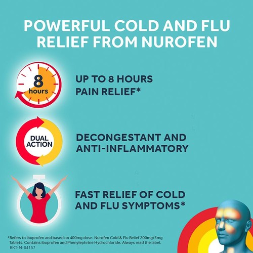 Nurofen Cold & Flu Ibuprofen Tablets thumbnail 5