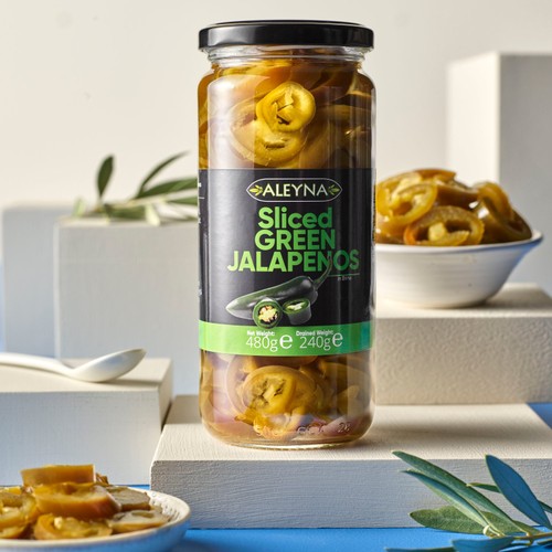 Aleyna Sliced Green Jalapeno Peppers (480g) thumbnail 2