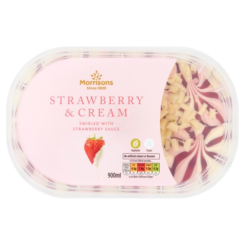 Morrisons Strawberry & Cream Ice Cream