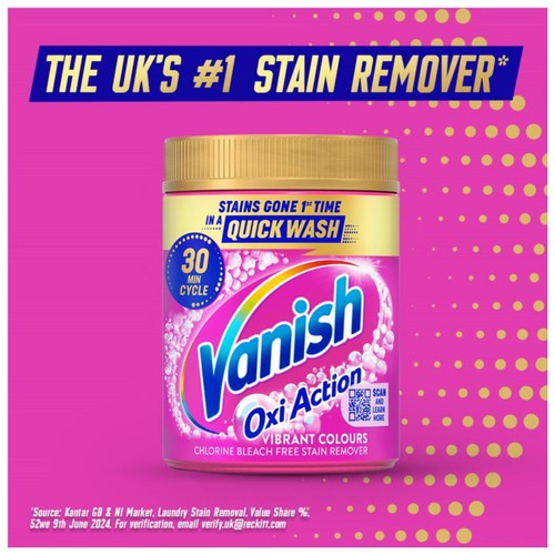 Vanish Gold Oxi-Action Stain Remover Powder thumbnail 3