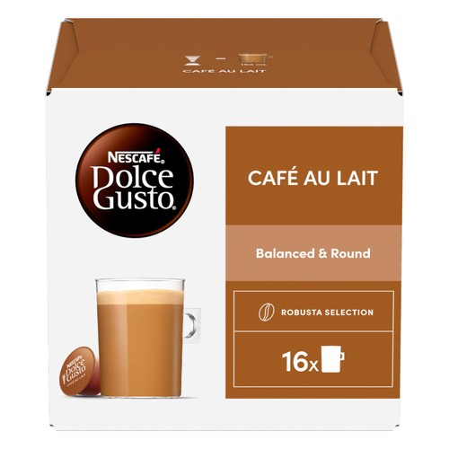 Nescafe Dolce Gusto Cafe Au Lait Coffee Pods x 16