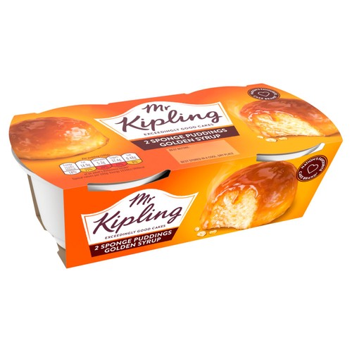 Mr Kipling Golden Syrup Sponge Pudding Cake Dessert Pots 2x95g thumbnail 2