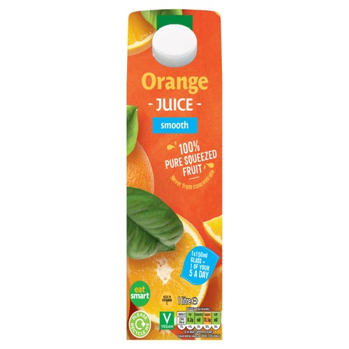 Morrisons 100% Fruit Smooth Orange Juice 1L