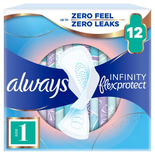 Always Infinity Flex Protect Normal Size 1 Sanitary Towels With Wings