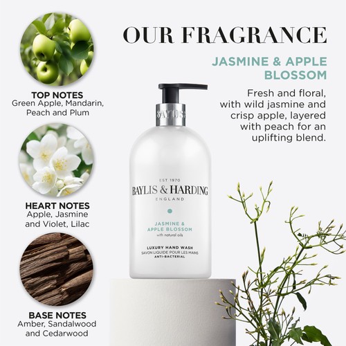 Baylis & Harding Antibacterial Hand Wash Jasmine & Apple Blossom thumbnail 3