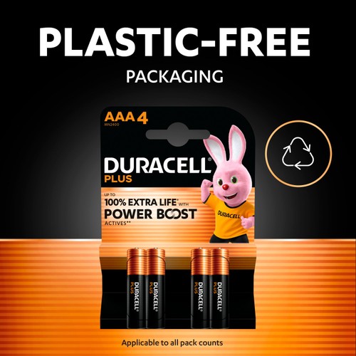 Duracell Plus AAA Alkaline Batteries LR03 thumbnail 6
