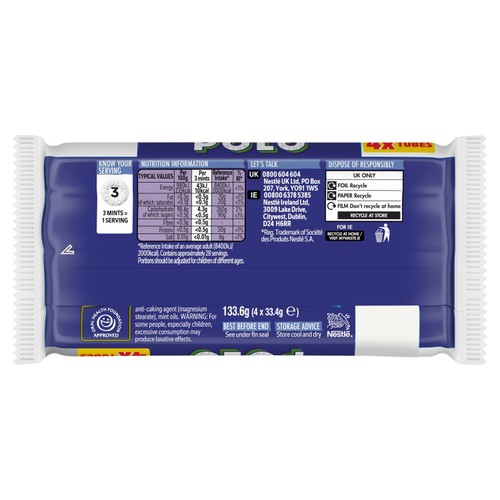Polo Sugar Free Mints 4 Pack thumbnail 2
