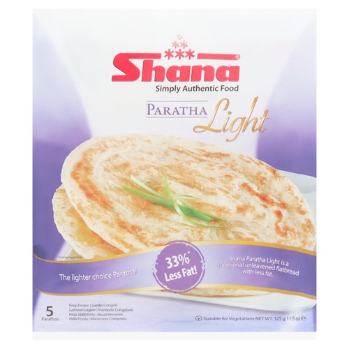 Shana 5 Pack Light Paratha 325g
