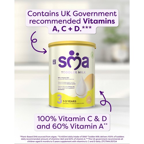 SMA Toddler Milk Powder 1-3 Years 800g thumbnail 3
