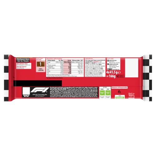 KitKat 4 Finger Milk Chocolate Bar Multipack 4x41.5g thumbnail 2
