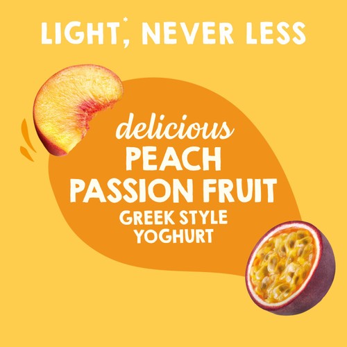 Light & Free Peach Greek Style Fat Free Yoghurt Multipack 4x115g thumbnail 3