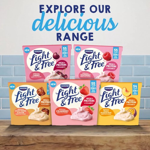 Light & Free Peach Greek Style Fat Free Yoghurt Multipack 4x115g thumbnail 5