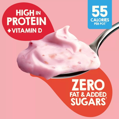 Light & Free Strawberry Greek Style Fat Free Yoghurt Multipack 4x115g thumbnail 2