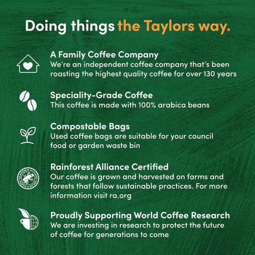 Taylors of Harrogate Decaff Coffee Bags 10s thumbnail 4
