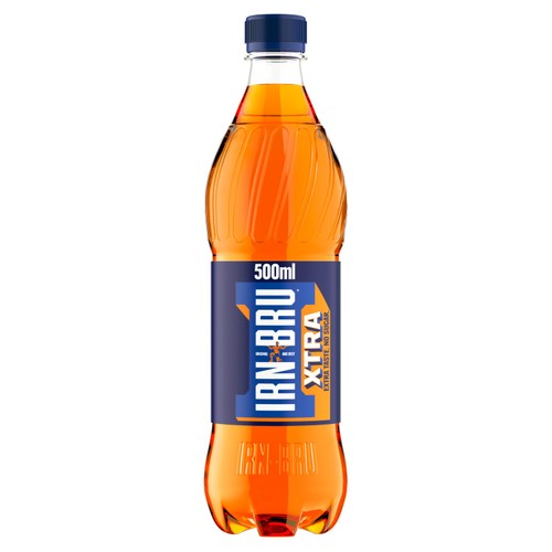 IRN-BRU ZERO Sugar Soft Drink Bottle 500ml