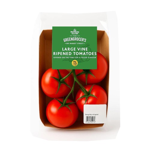 Morrisons Vine Ripened Large Tomatoes (Minimum 4 Fruits))