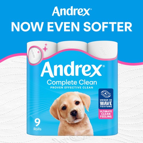 Andrex Complete Clean Toilet Tissue 4 Rolls thumbnail 3