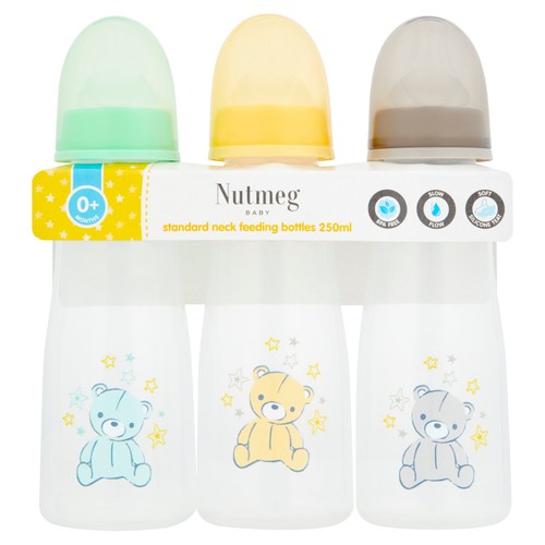 Nutmeg Standard Neck Feeding Bottles 0M+