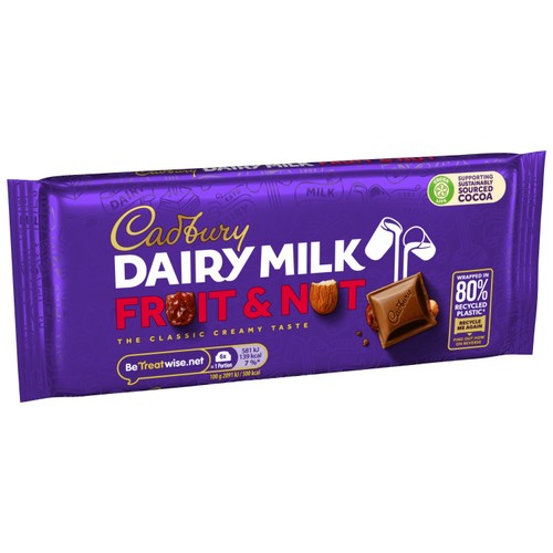 Cadbury Dairy Milk Chocolate Fruit & Nut Bar thumbnail 2