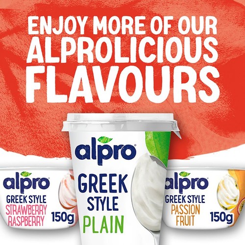 Alpro Greek Style Strawberry Raspberry Yoghurt Alternative 150g thumbnail 7