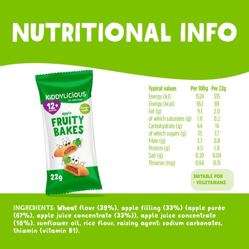 Kiddylicious Apple Fruity Bakes Baby Snacks thumbnail 4
