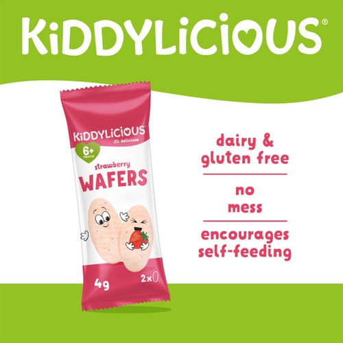 Kiddylicious Strawberry Maxi Wafers Baby Snacks thumbnail 2
