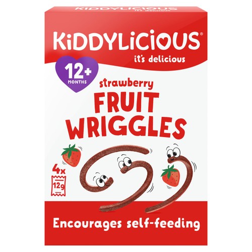 Kiddylicious Strawberry Wriggles Baby Snacks 