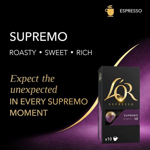 L'OR Espresso Supremo Coffee Pods x10 Intensity 10 thumbnail 3