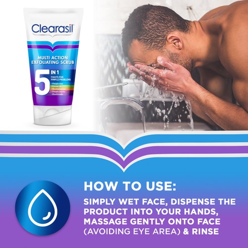 Clearasil Multi Action 5in1 Exfoliating Scrub  thumbnail 3