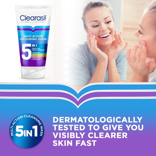 Clearasil Multi Action 5in1 Exfoliating Scrub  thumbnail 4
