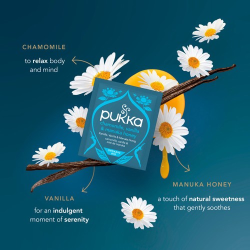 Pukka Chamomile Vanilla & Manuka Honey Herbal Tea 20 Sachets thumbnail 5