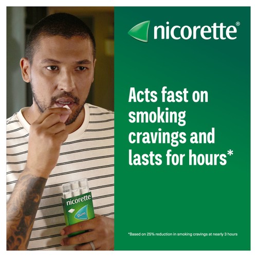 Nicorette Icy White 2mg Gum (Stop Smoking Aid) thumbnail 2