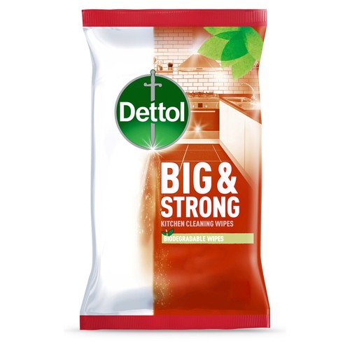 Dettol Big & Strong Antibacterial Kitchen Cleaning 25 XL Wipes thumbnail 5